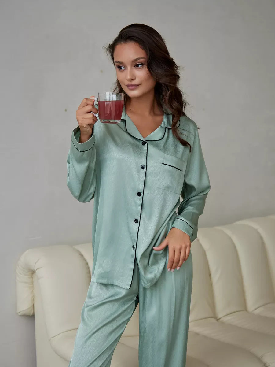 Soraya | Satin-Pyjama Set