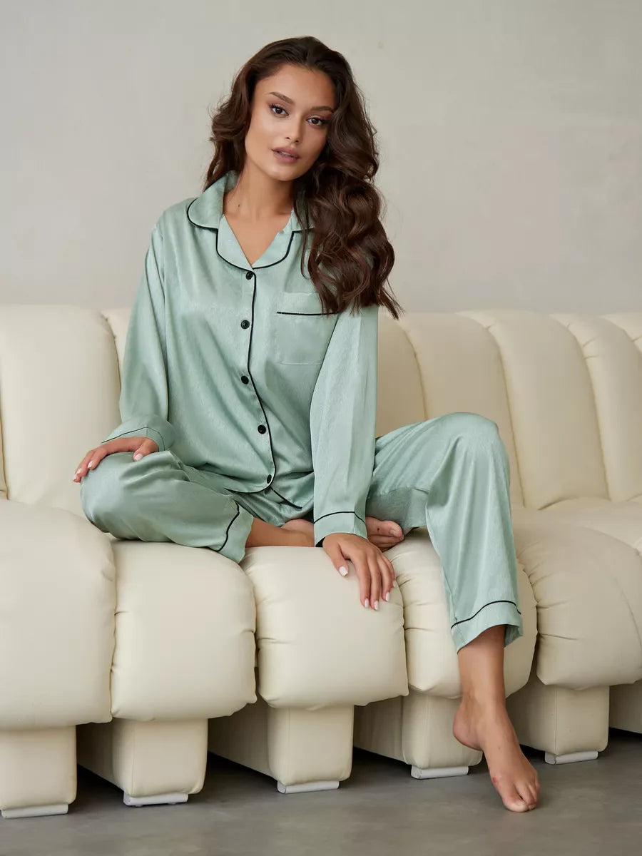 Soraya | Satin-Pyjama Set